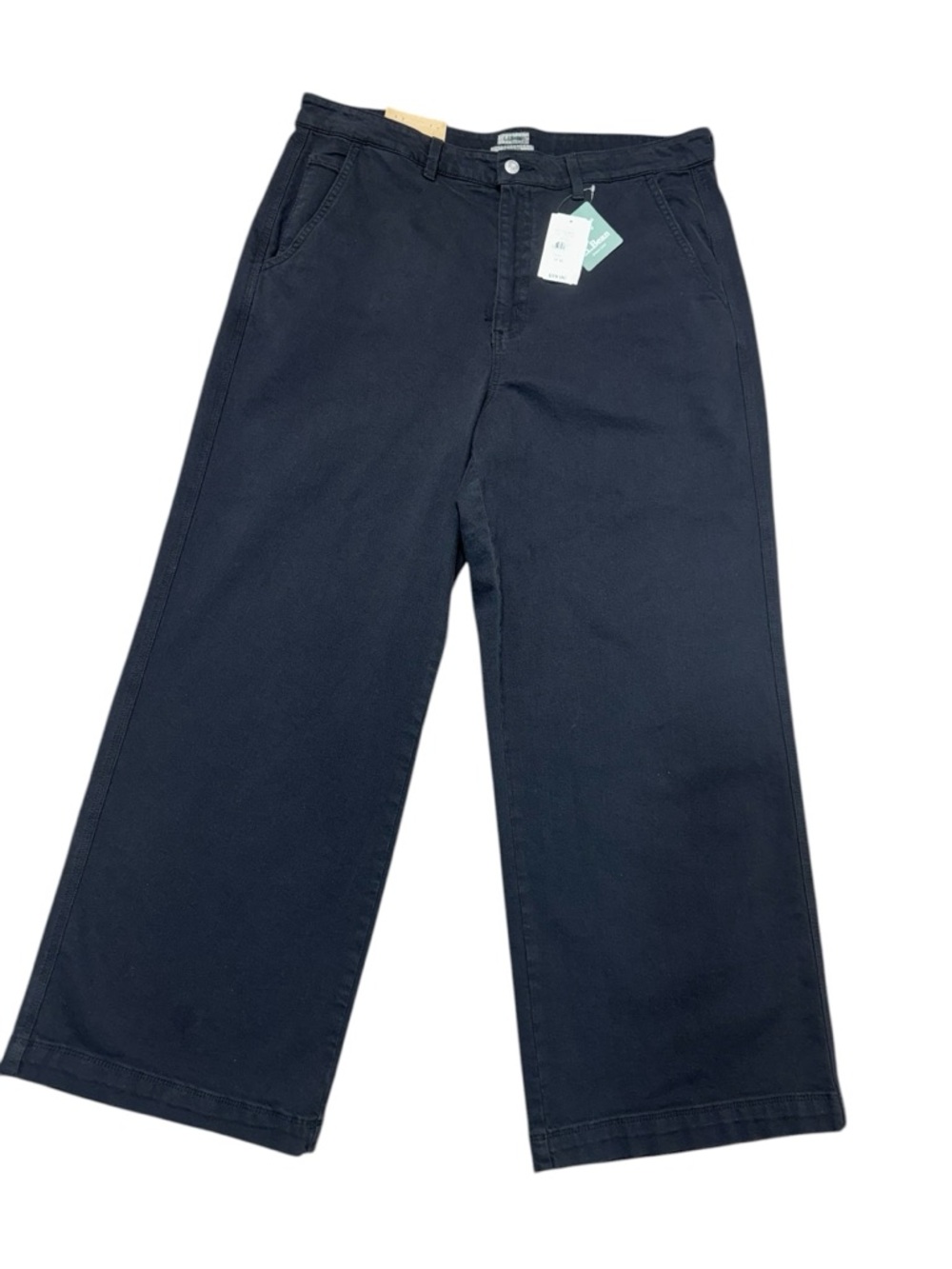 L.L.Bean 207 Vintage Jeans Womens 18 Reg Black High Rise Wide Leg NWT